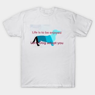 Adopt a Dog Blue T-Shirt